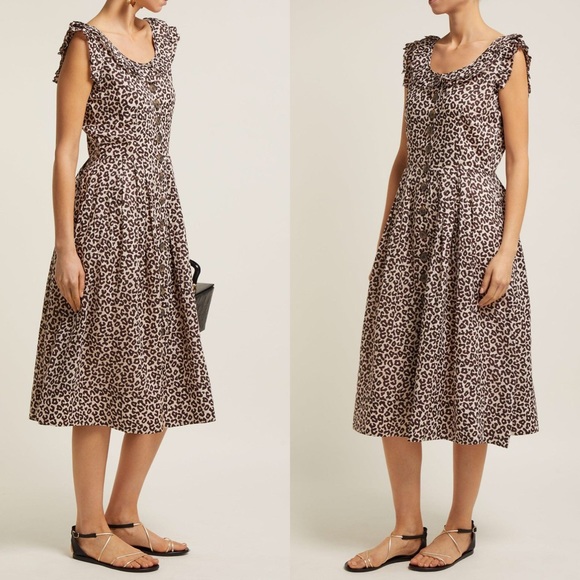 Sea New York Lottie Leopard Print Midi Dress - Picture 2 of 8